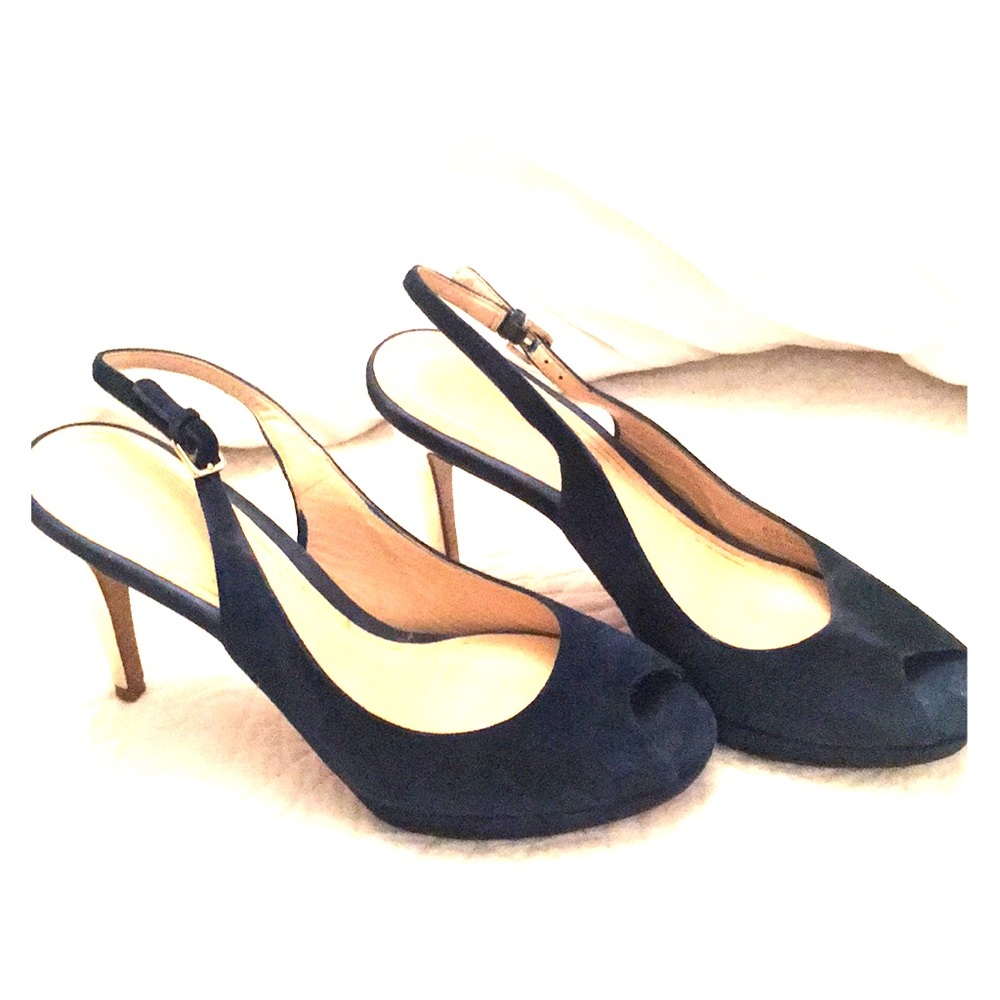 Cole Haan Nike air heels blue suede